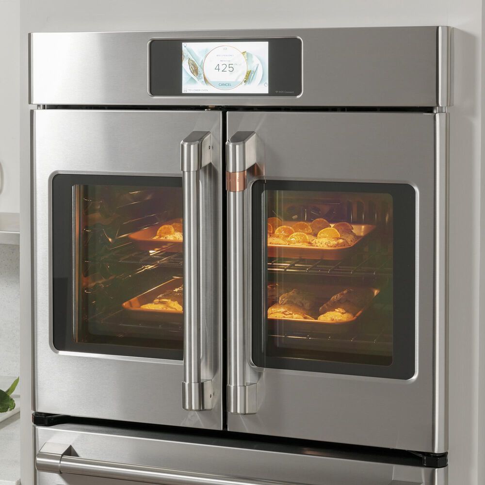 Cafe 30" FrenchDoor Double Wall Oven in Stainless Steel Shop NFM
