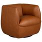 Natuzzi Editions Wally Swivel Chair in Pasadena Brandy, , large