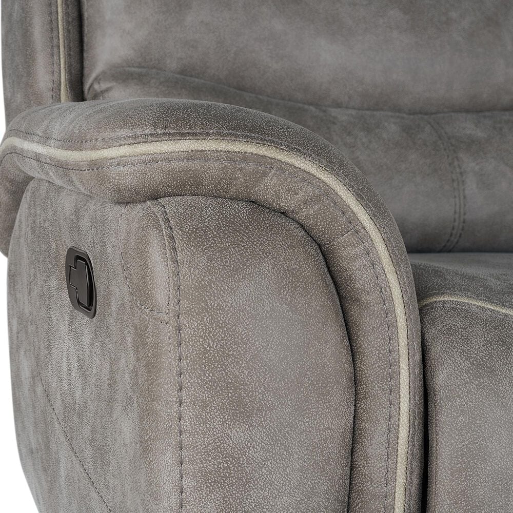 New Heritage Design Kamari Manual Glider Recliner in Gray, , large