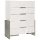 Bernhardt Foundations Tall Drawer Chest in Linen and Light Shale, , large