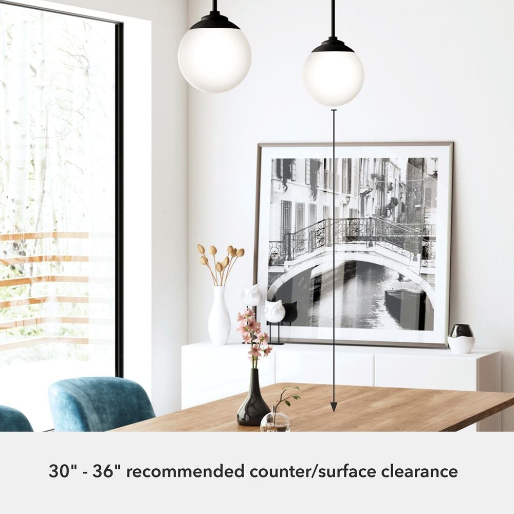 Hunter Hepburn 1-Light Mini Pendant in Matte Black, , large
