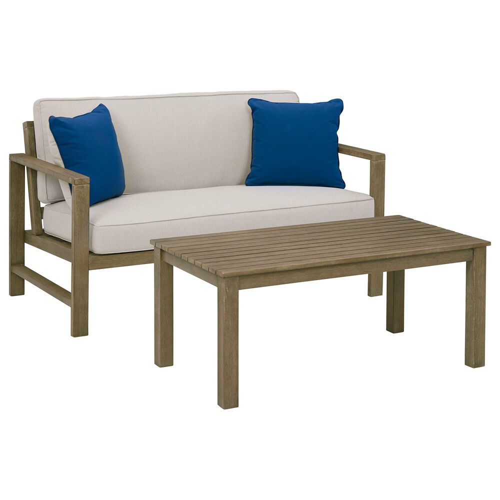 Signature Design by Ashley Fynnegan 2-Piece Conversation Set in Light Brown, , large