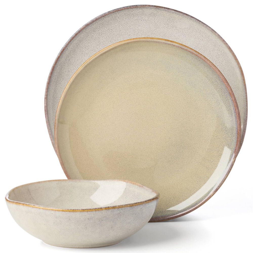 Lenox Oneida Organic Shades Oatmeal 12-Piece Dinnerware Set in Natural, , large