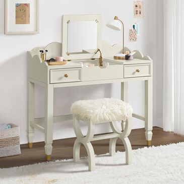 Martin Svensson Home Olivia Vanity and Stool in French White, , large