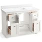 Kohler Charlemont 48" Single Bathroom Vanity in White with 3 cm White Quartz Top and Rectangular Sink, , large