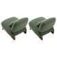 Morden Fort Cloud Boucle Armless Chair in Green (Set of 2), , large