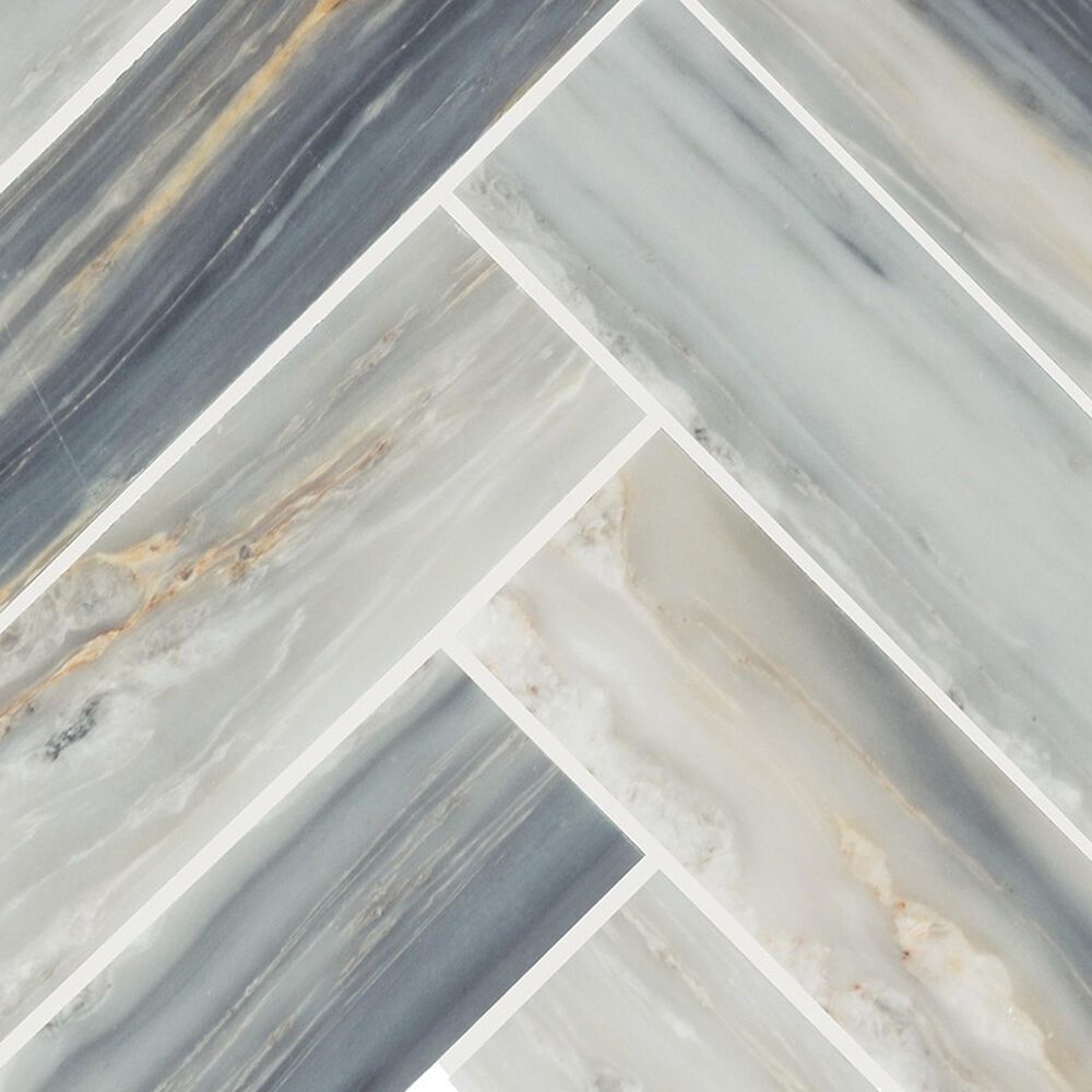 Dal-Tile Gamma Orange Burst 10&#39;&#39; X 15&#39;&#39; HERRING Natural Stone Mosaic Sheet, , large