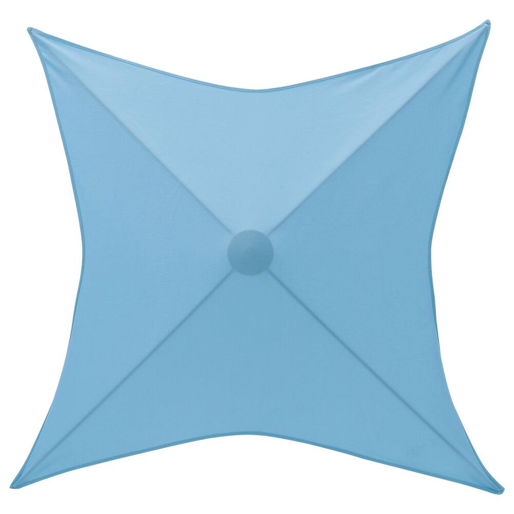 CorLiving Kingsley Chaise Lounge Chair with Canopy in Light Blue, , large