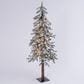 The Gerson Company 4" Holiday Flocked Pine Tree in Green, , large