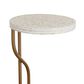Linon Home Decor Padget Capiz Round Side Table in Cream and Gold, , large