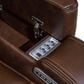 Ashley Knightington Power Reclining Sofa in Brown, , large