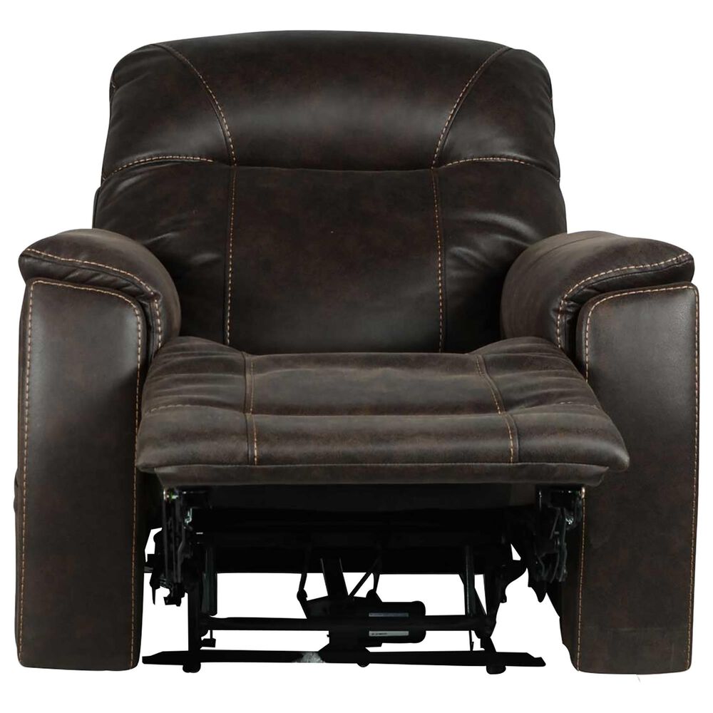 Steve Silver Lexington Triple Power Media Recliner in Saddle Brown, , large