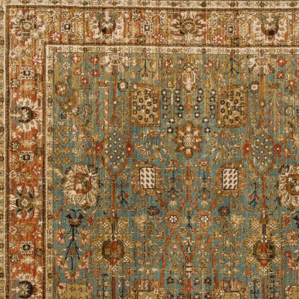 Karastan Spice Market Myanmar Aquamarine 5'3" x 7'10" Area Rug, , large