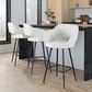 LumiSource Margarite Counter Stool with Cream Cushion in Black (Set of 2), , large