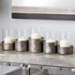 Maple and Jade Modern Candle Holder in Distressed Black, , large