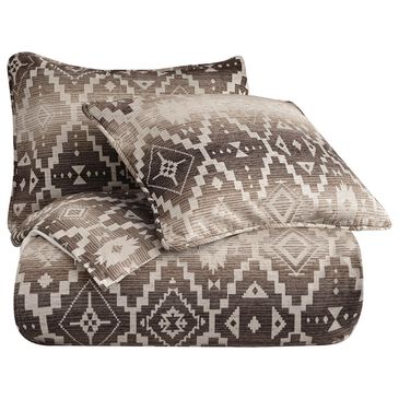 HiEnd Accents Chalet Aztec 2-Piece Twin Comforter Set in White and Brown, , large