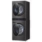 LG Single Unit Front Load LG WashTower with Center Control 4.5 Cu. Ft. Washer and 7.4 Cu. Ft. Gas Dryer in Black Stainless Steel, , large