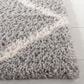 Safavieh Parma Shag PMA521G 2"3" x 7" Grey and Cream Runner, , large