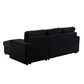 Titanic Furniture Jayla 2-Piece Sleeper Sectional Right Facing Chaise in Black, , large