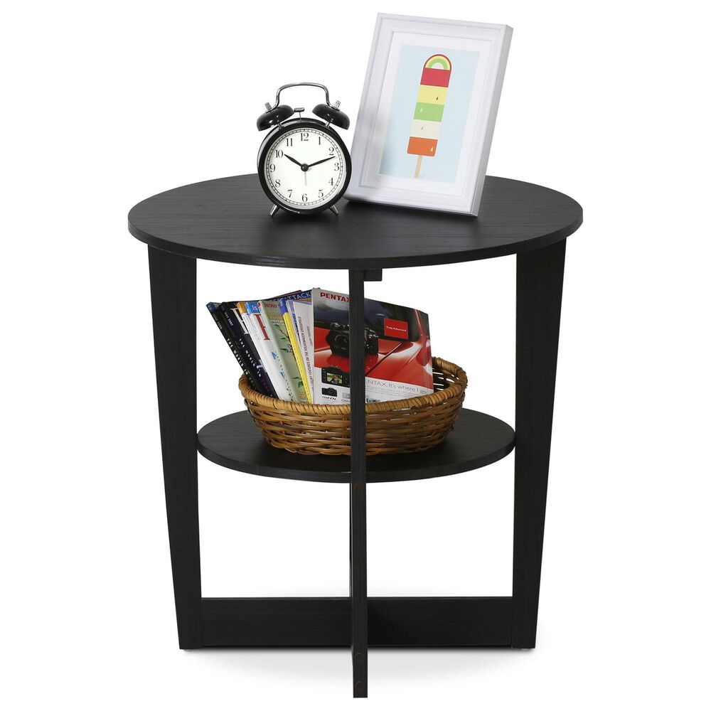 HOMLUX Oval End Table in Walnut, , large