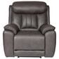 Bassett Benson Leather Power Recliner in Tuscan Gunmetal, , large