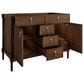 James Martin Kinnsden 48" Single Bathroom Vanity in Sable Oak with 3 cm Victorian Silver Silestone Top, Rectangular Sink and FreePower Wireless Charger, , large