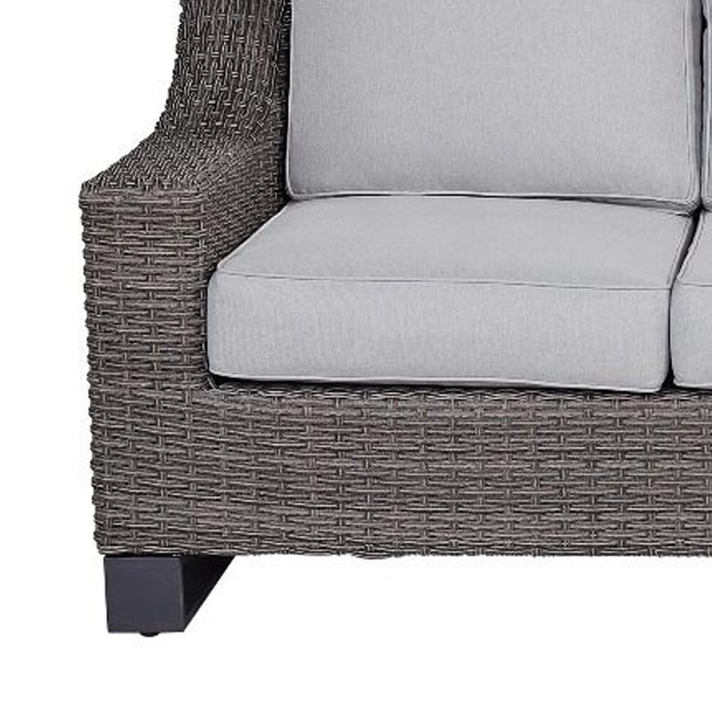 Slate and Company Addison Stationary Patio Sofa in Ross Nickel, , large