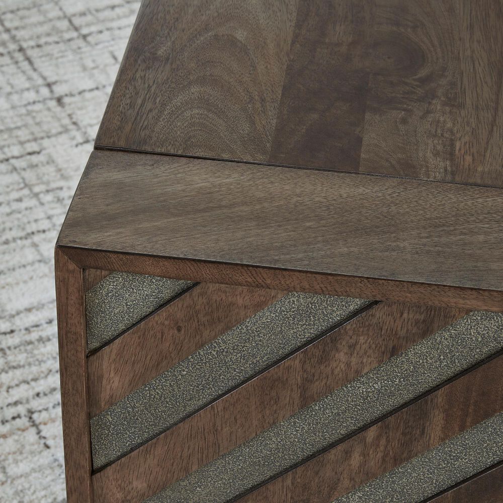 Ashley Dreggan Rectangular Cocktail Table in Warm Walnut, , large