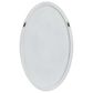 Maple and Jade 24" Oval Wood Wall Mirror with Thin Minimalistic Frame in White, , large