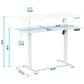 Rta Products Llc Vega Electric Standing Desk in White, , large