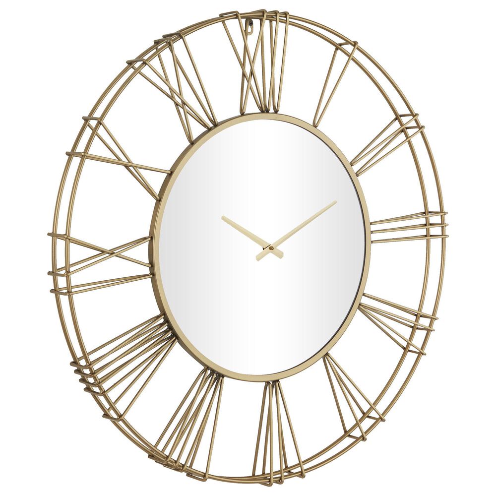 Maple and Jade 30&quot; Wall Clock in Gold, , large