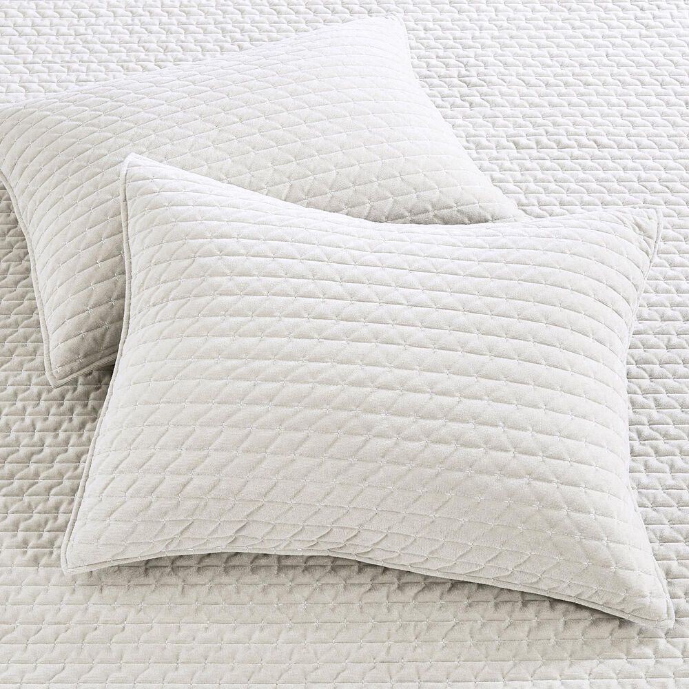 Levtex Velvet Stitch 3-Piece Full/Queen Quilt Set in Off-White, , large