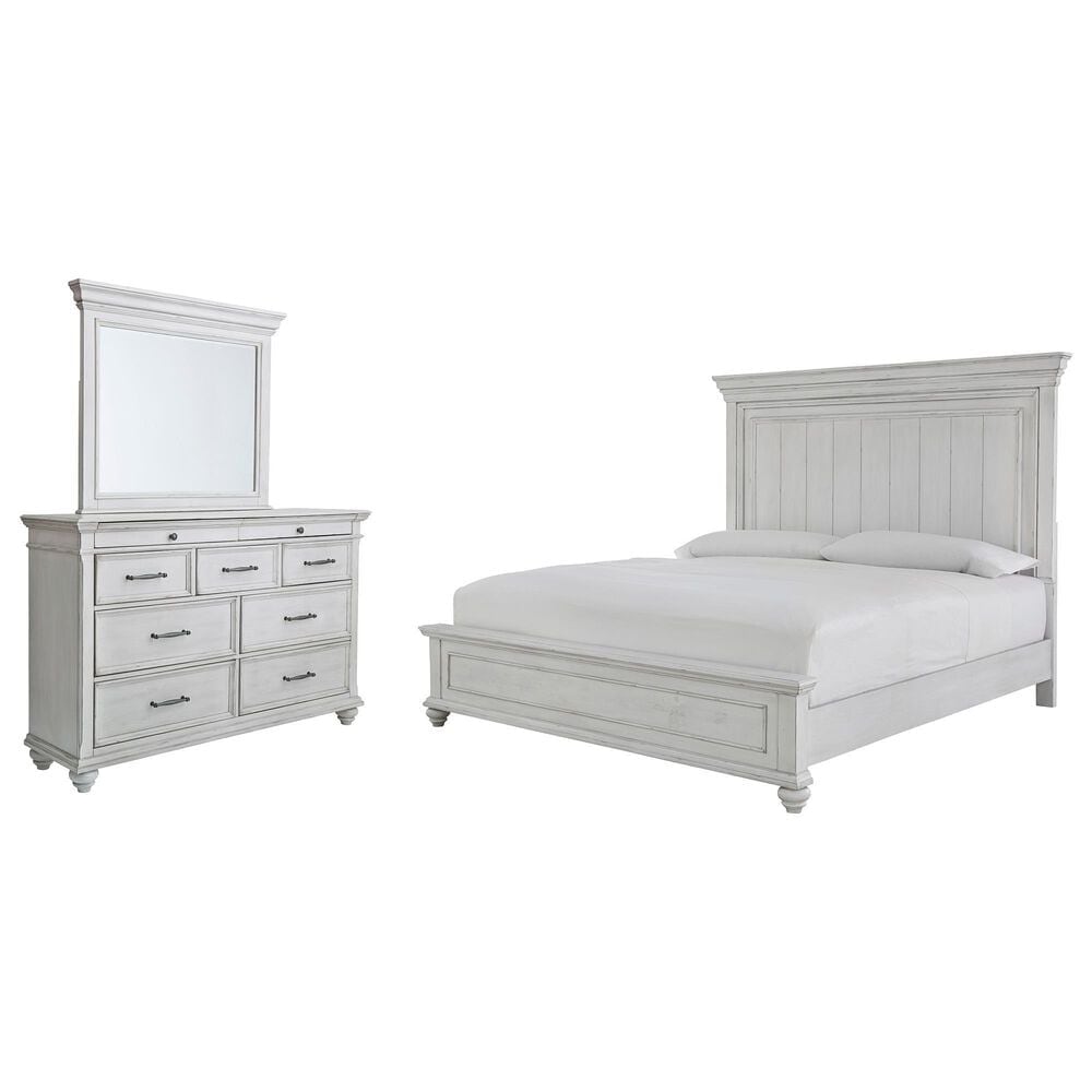 Ashley Kanwyn 3 Piece Queen Bedroom Set in Whitewash, , large
