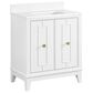 37B Kinsale 30" Single Bathroom Vanity Cabinet in Bright White with White Composite Stone Top and Backsplash, , large