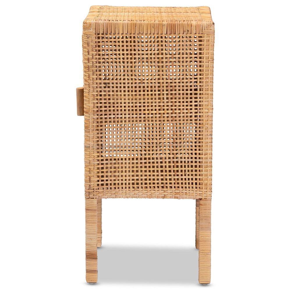 Baxton Studio Vivan 1-Door Nightstand in Natural Brown, , large