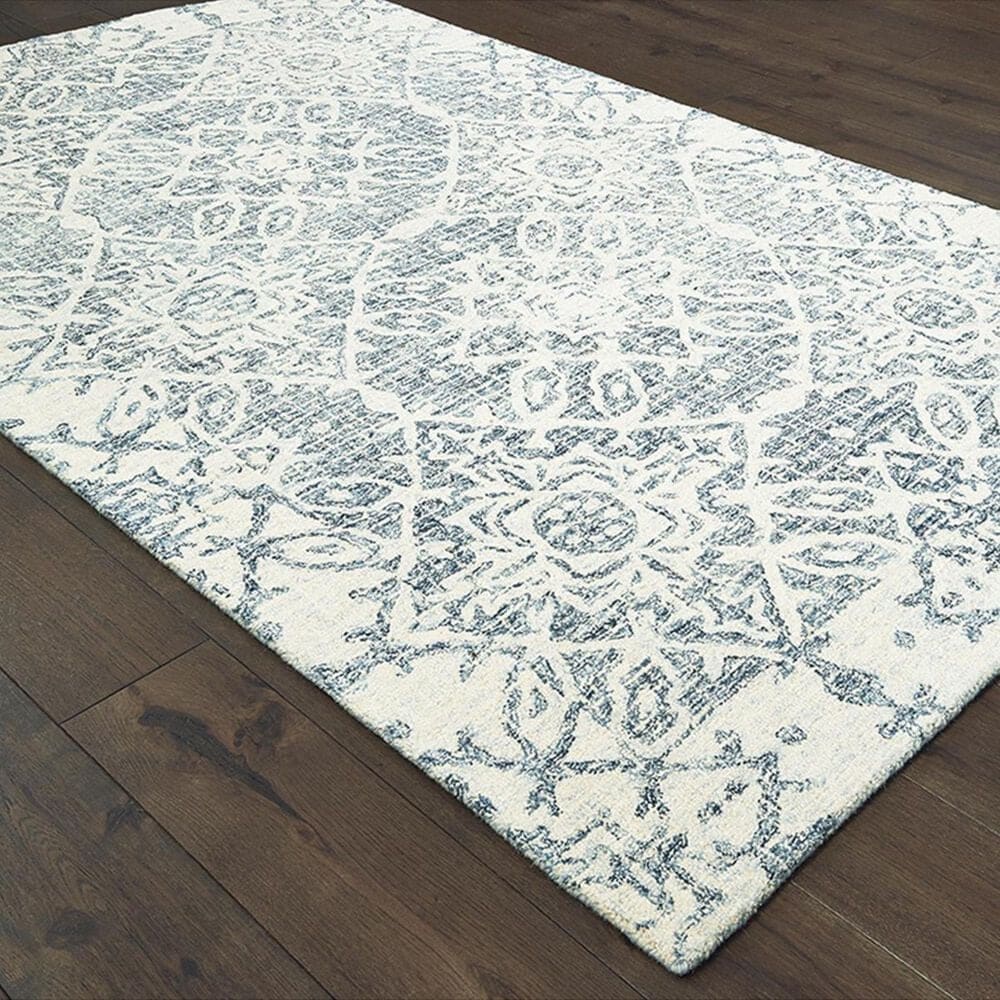 Oriental Weavers Tallavera 55603 8" x 10" Blue and Ivory Area Rug, , large