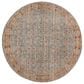 Amer Rugs Eternal 6"7" Round Teal and Gold Area Rug, , large
