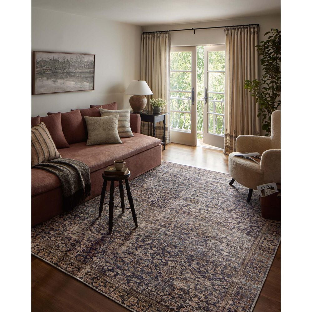 Amber Lewis x Loloi Georgie 5&#39; x 7&#39;6&quot; Denim and Spice Area Rug, , large