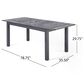 Hearth and Haven Outdoor Rectangular Dining Table in Dark Grey - Table Only, , large