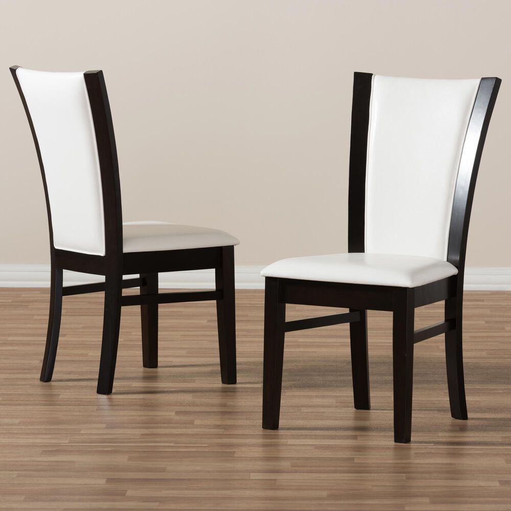 Baxton Studio Adley Side Chair in Dark Brown (Set of 2), , large