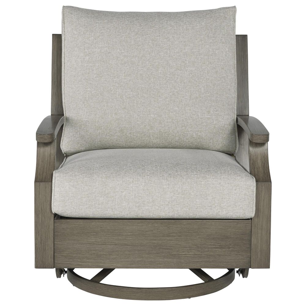 Ashley Rainier 4-Piece Patio Conversation Set in Beige, , large