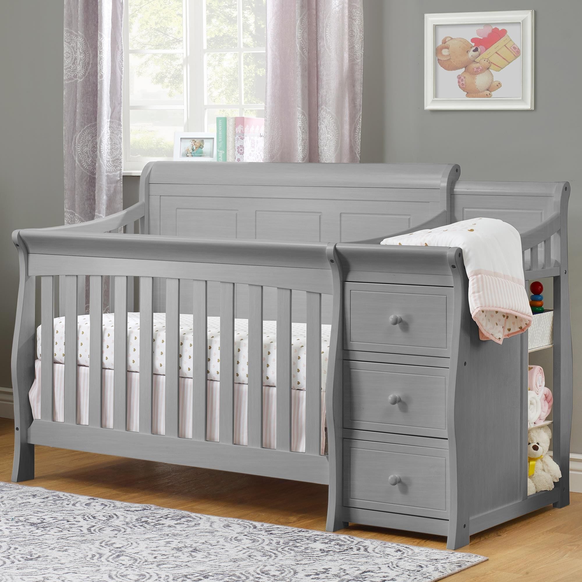 Sorelle Princeton Elite 2 Piece Crib with Changer in Weathered