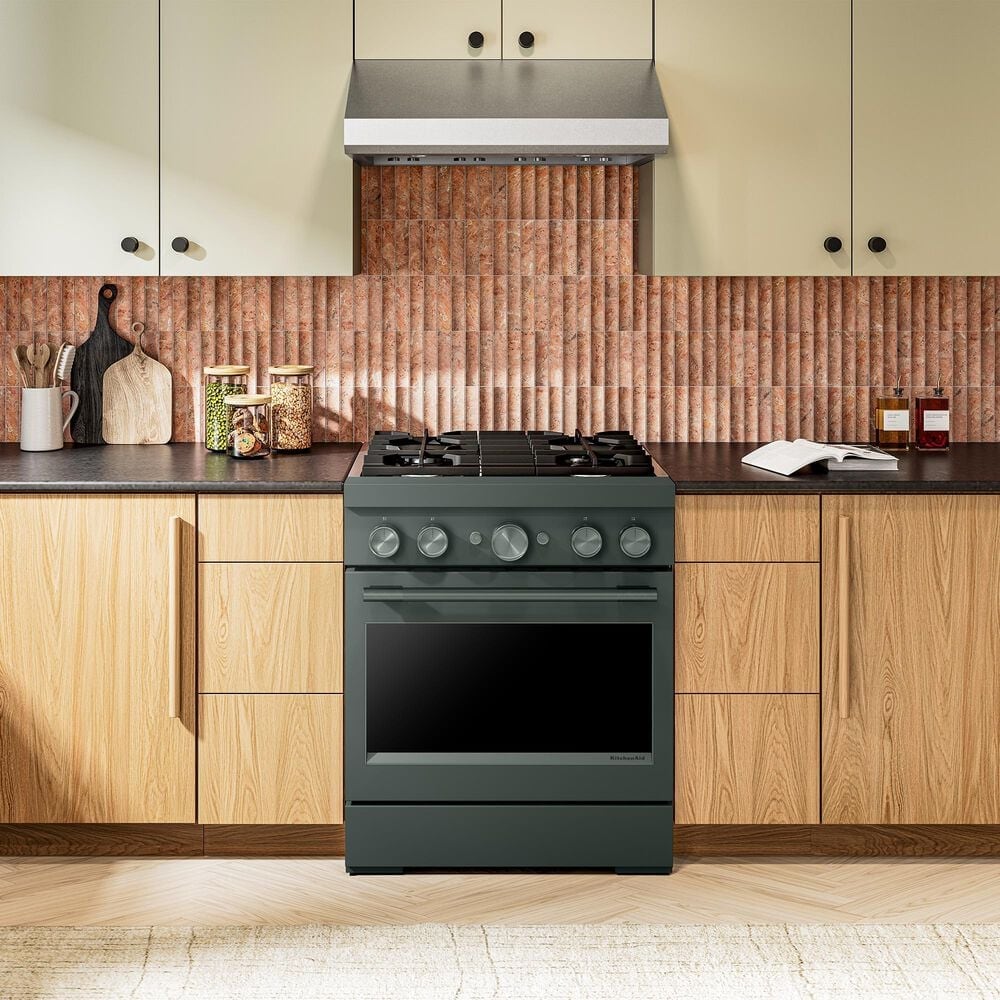 KitchenAid 4.1 Cu. Ft. Commercial-Style Dual Fuel Range in Juniper, , large