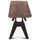 Home Trends & Design Carnegie 68" Dining Bench in Bandsaw Teak and Matte Black, , large