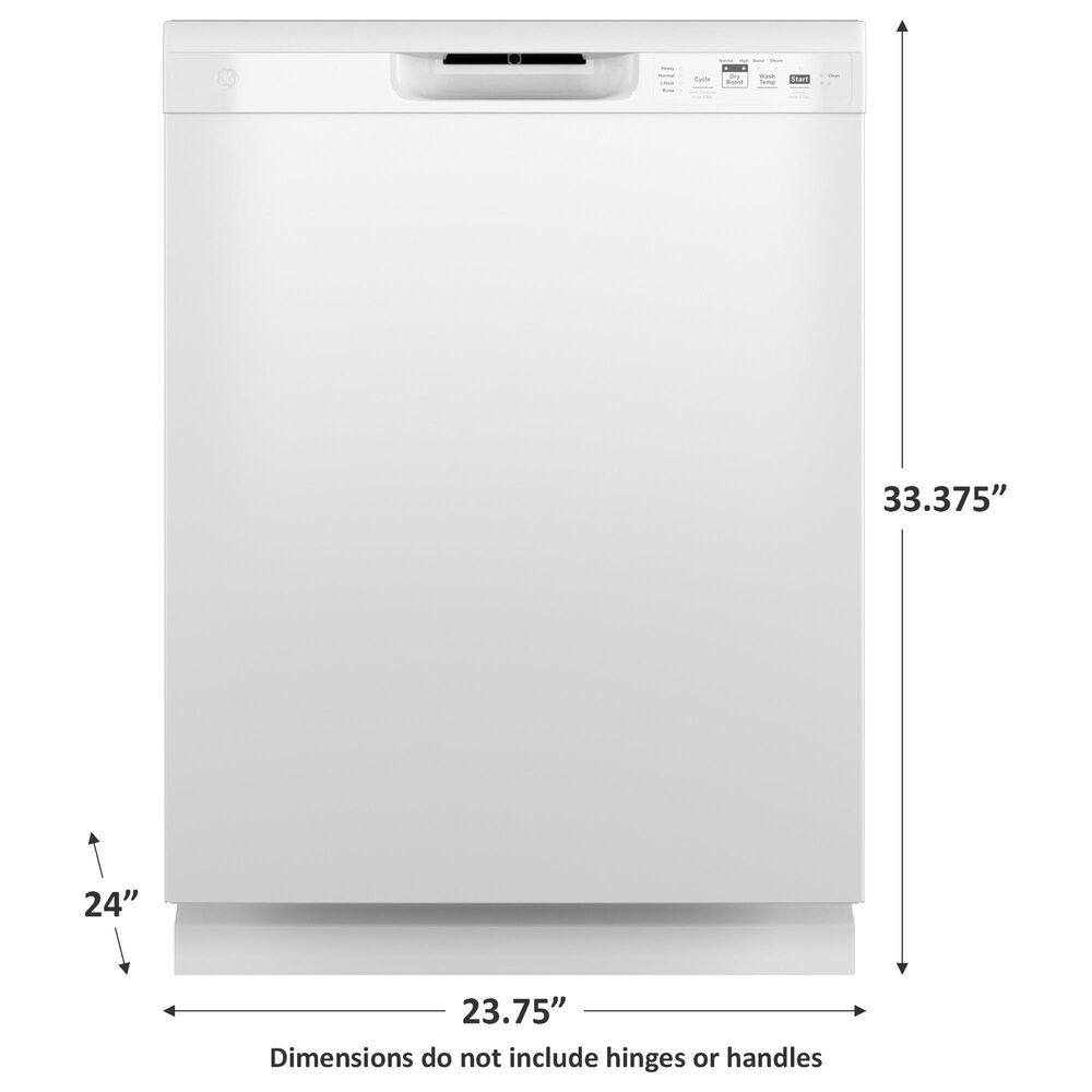 GE Appliances 24 &quot; Built-In Dishwasher with Front Controls in White, , large