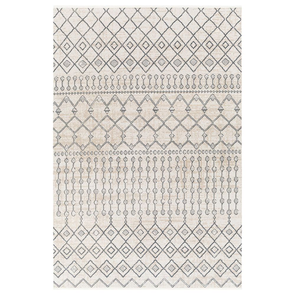 Surya Lavadora 5"3" x 7" Ink Blue, Gray, Light Beige and Light Gray Area Rug, , large