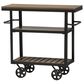 Baxton Studio Kennedy Mobile Serving Cart in Antique Black and Brown, , large