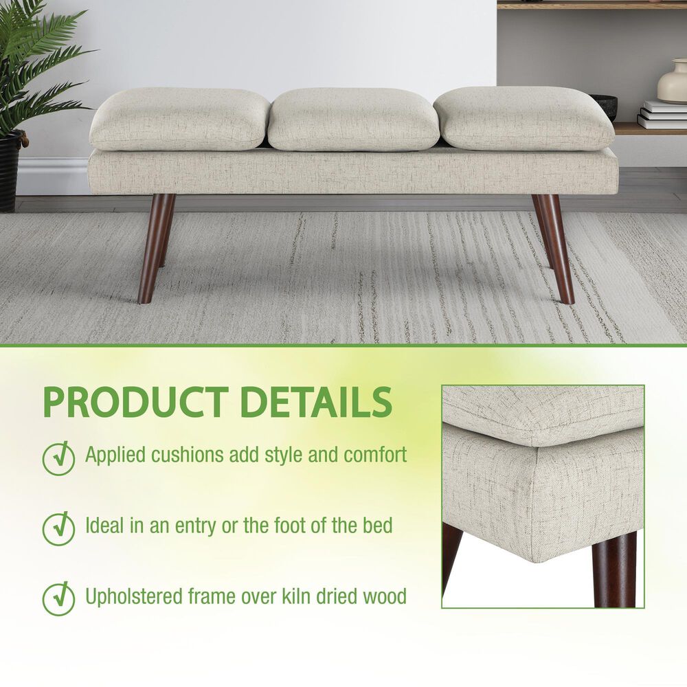 Valor Living Amanda Bench in Linen, , large
