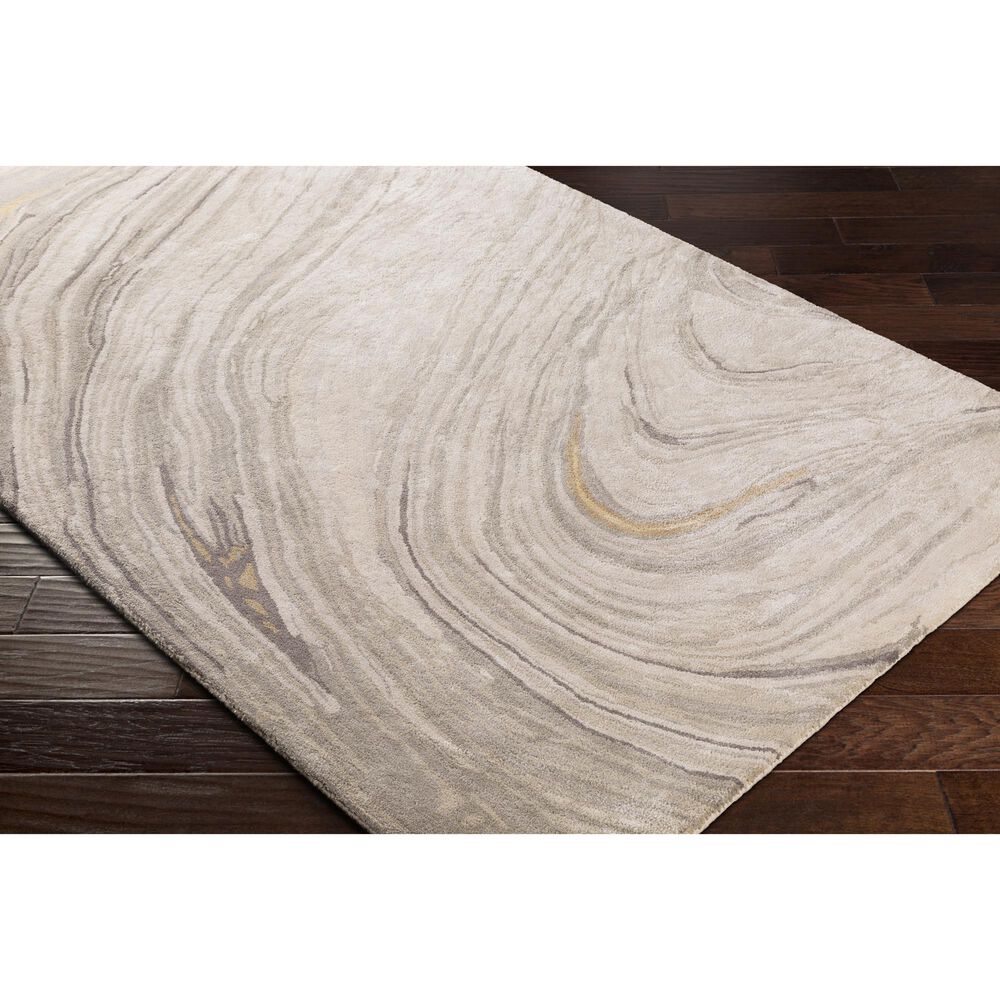 Surya Kavita 10&#39; x 14&#39; Gray, Charcoal, Mustard and Brown Area Rug, , large