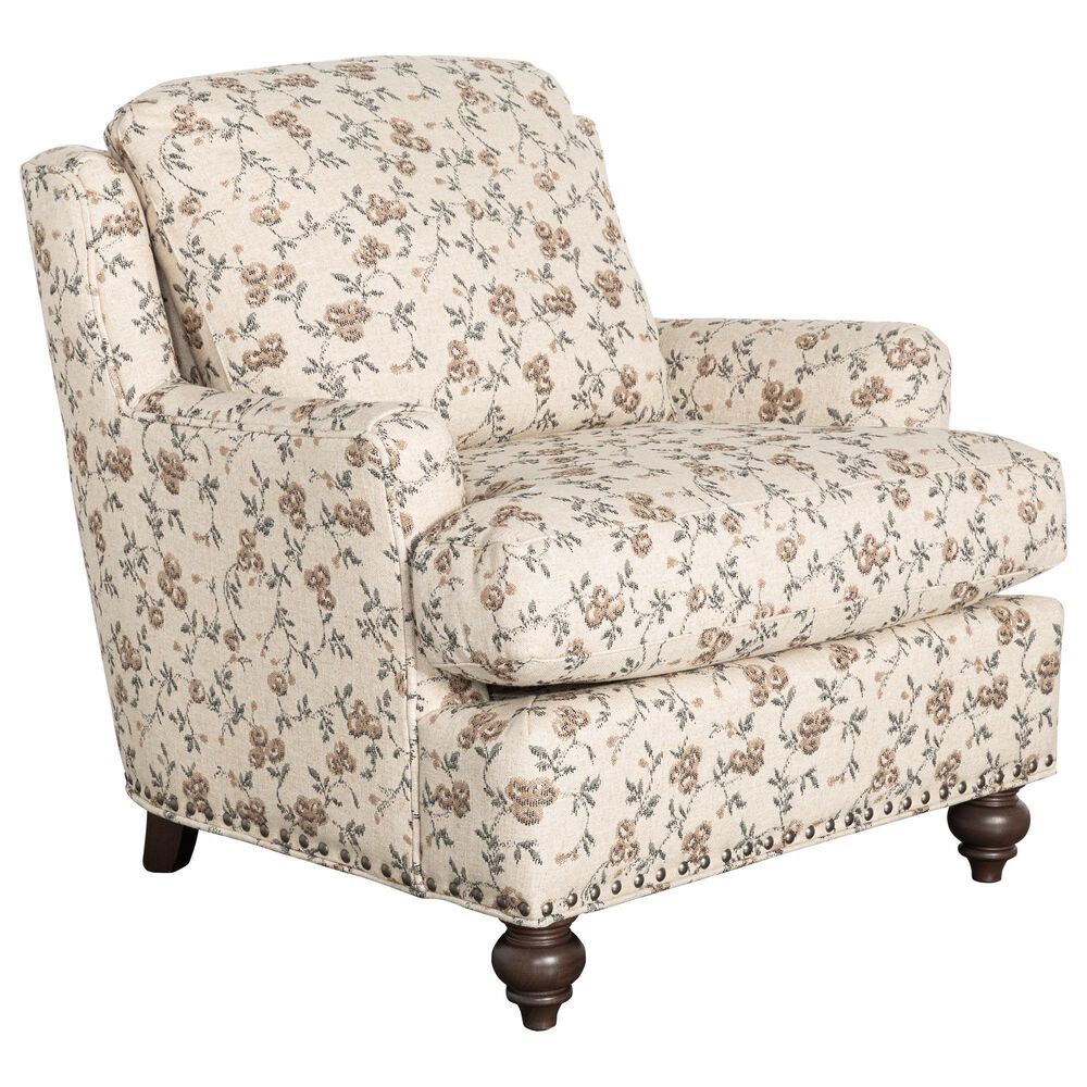 Smith Brothers Arm Chair with Shagbark Leg in Tan, , large